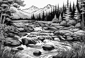 River water tattoo idea