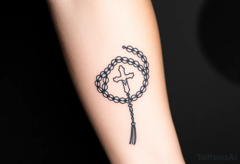 rosary that wraps around tattoo idea