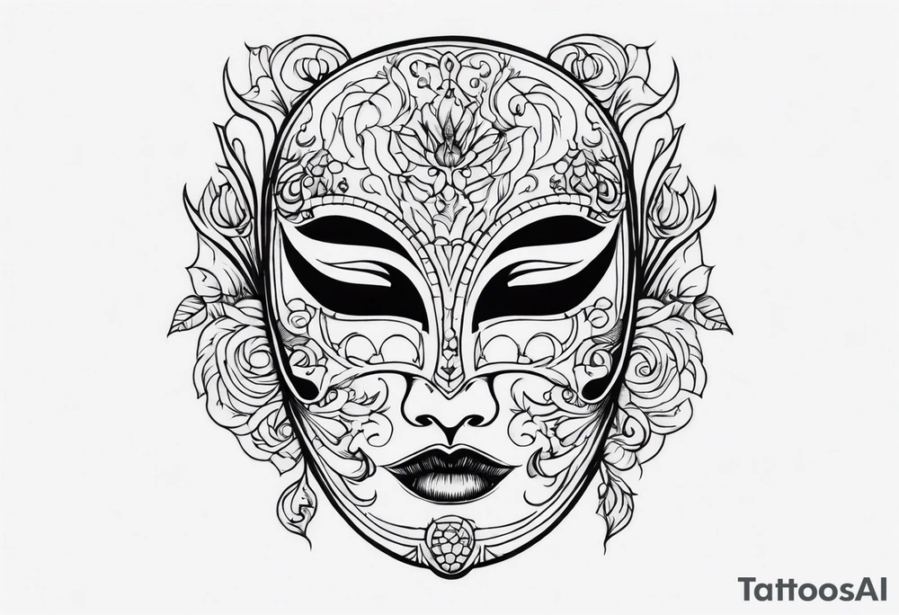 Vintage Halloween Mask tattoo idea