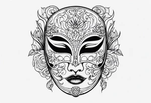 Vintage Halloween Mask tattoo idea