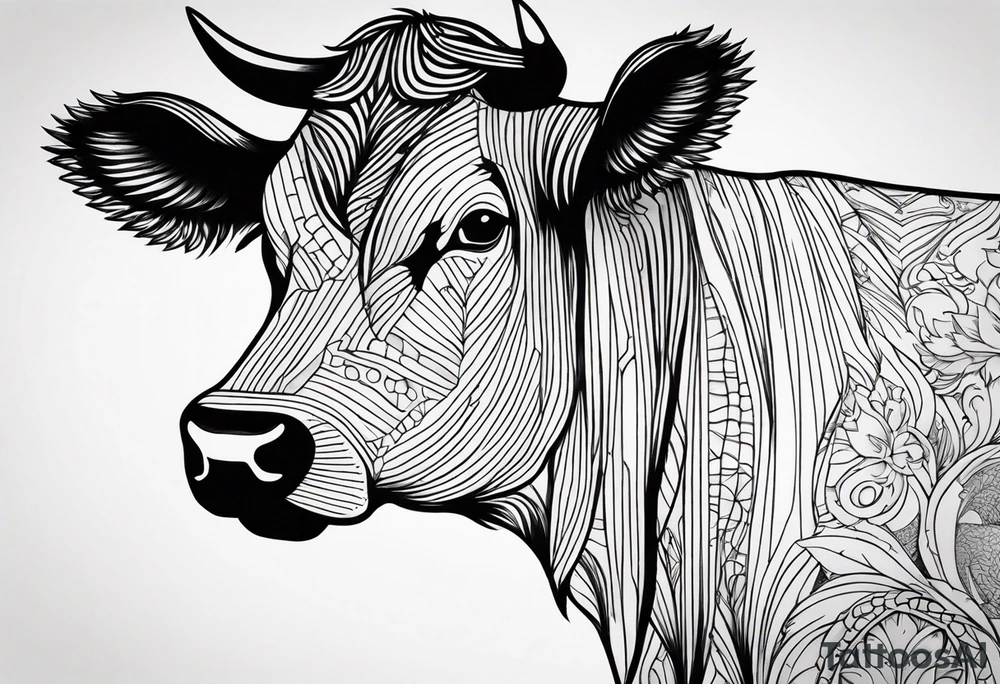 COW ANIMAL tattoo idea