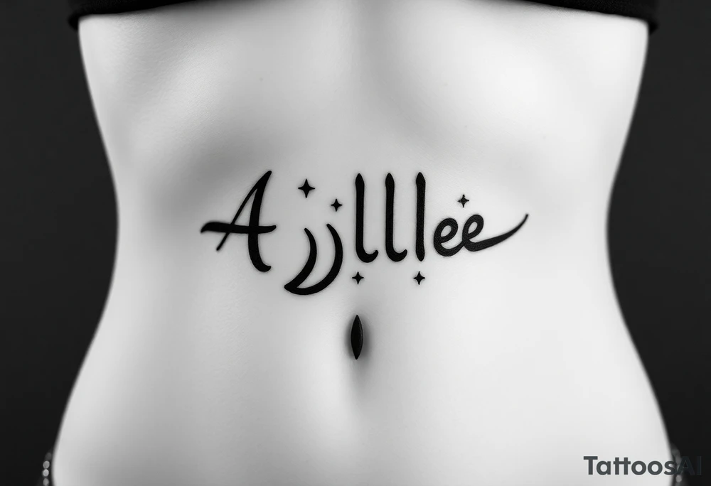 Ahmee as a script tattoo idea