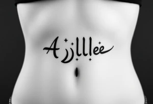 Ahmee as a script tattoo idea