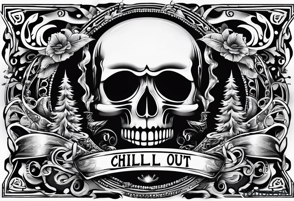 text that says "chill out" tattoo idea