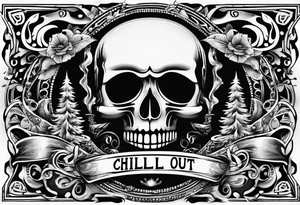 text that says "chill out" tattoo idea