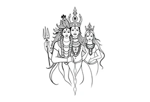 Lord Shiva, Godess Kali, Godess Lilith Together tattoo idea