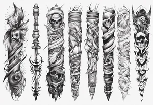 Simple men’s arm sleeve tattoo idea