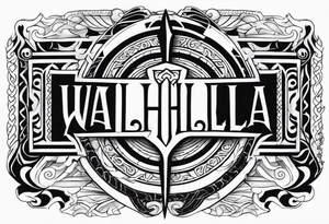 Valhalla sword shield steps tattoo idea