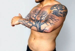 Tree covering entire arm/hand tattoo idea