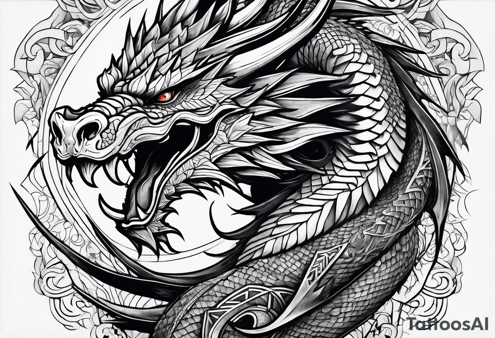 Valhalla dragon tattoo idea
