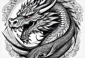 Valhalla dragon tattoo idea