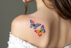 butterfly daisy tattoo idea