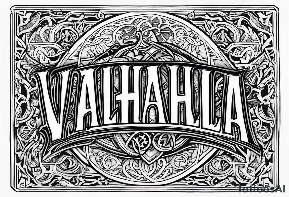 Valhalla viking  gods tattoo idea