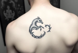 Small firn moving clockwise tattoo idea