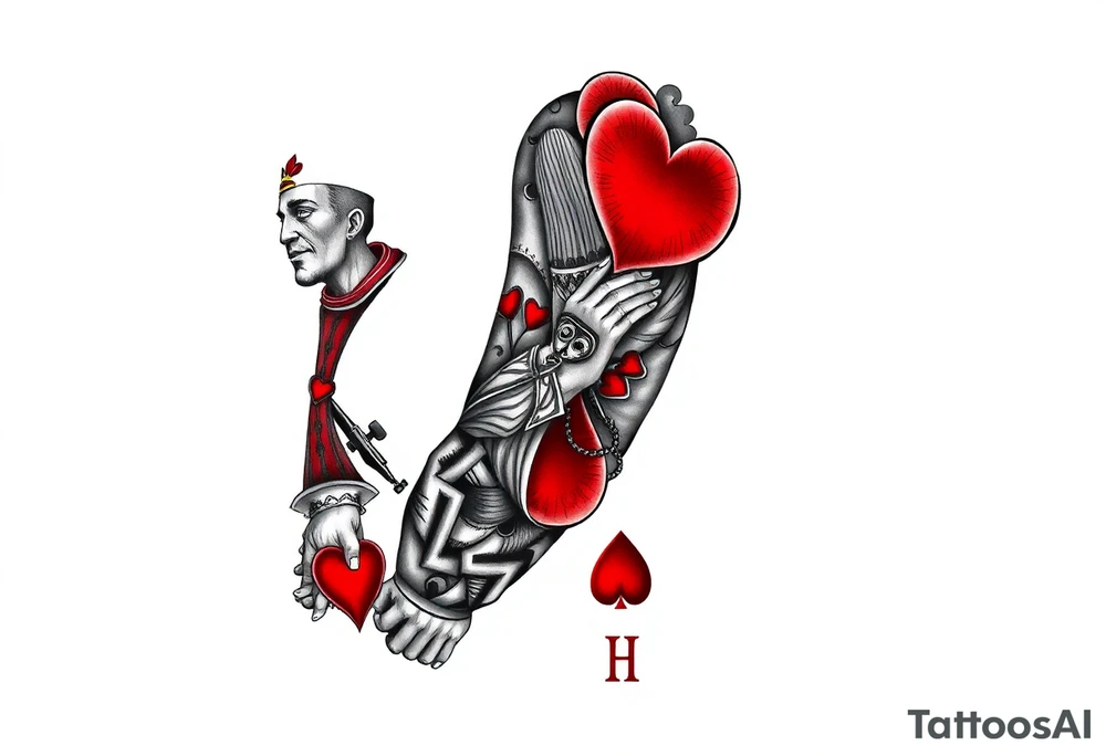 king of hearts + ace of hearts tattoo idea