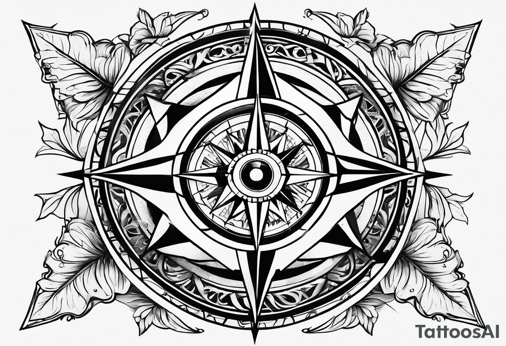 Canada compass rose tattoo idea