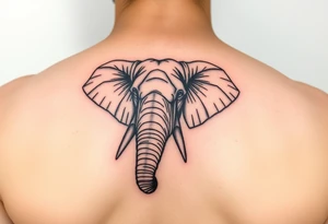 elephant head tattoo idea