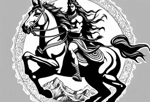 Lord shiva riding a horse tattoo idea