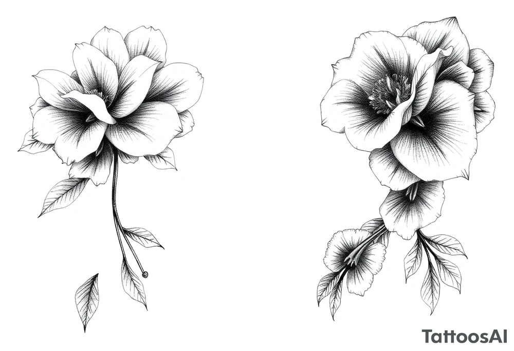 feminine flower sleeve tattoo idea