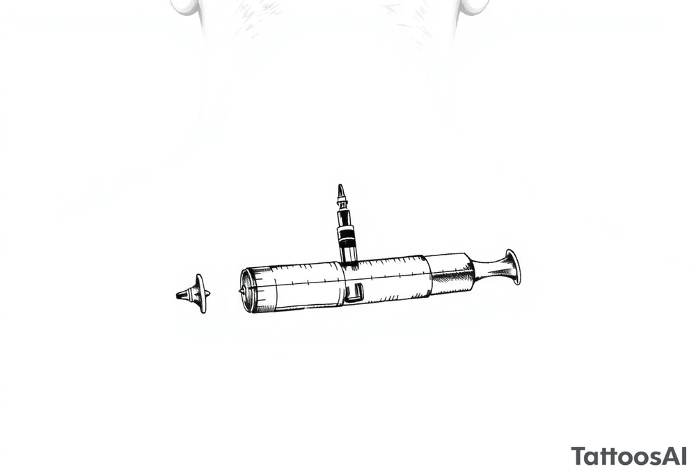 Testosterone injection site tattoo idea