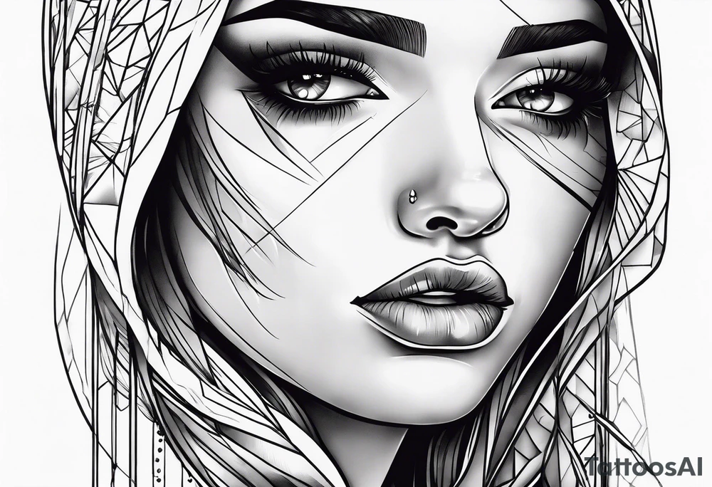 cryin face with tears tattoo idea