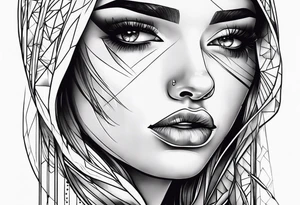 cryin face with tears tattoo idea