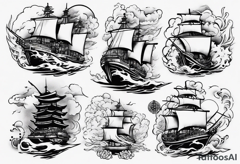 ships fogs tattoo idea
