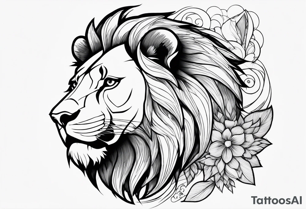 half sleeve from shoulder to elbow. lion for strength, kite for childhood, and light burst over the top of the shoulder. tattoo for a male so should be masculine. strong shade work tattoo idea