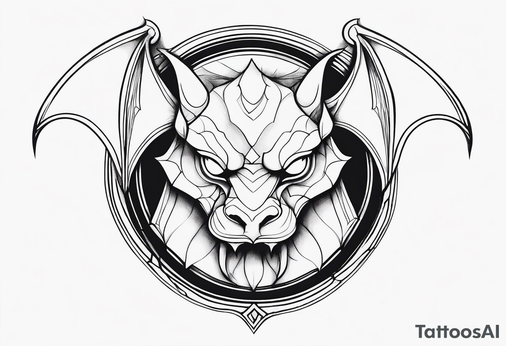 Mysterious Gargoyle tattoo idea