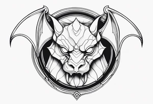 Mysterious Gargoyle tattoo idea