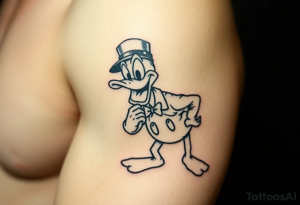 Scrooge McDuck, no luck all hustler tattoo idea