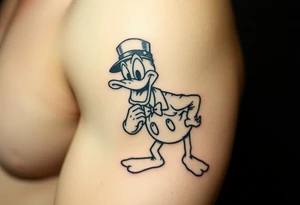 Scrooge McDuck, no luck all hustler tattoo idea