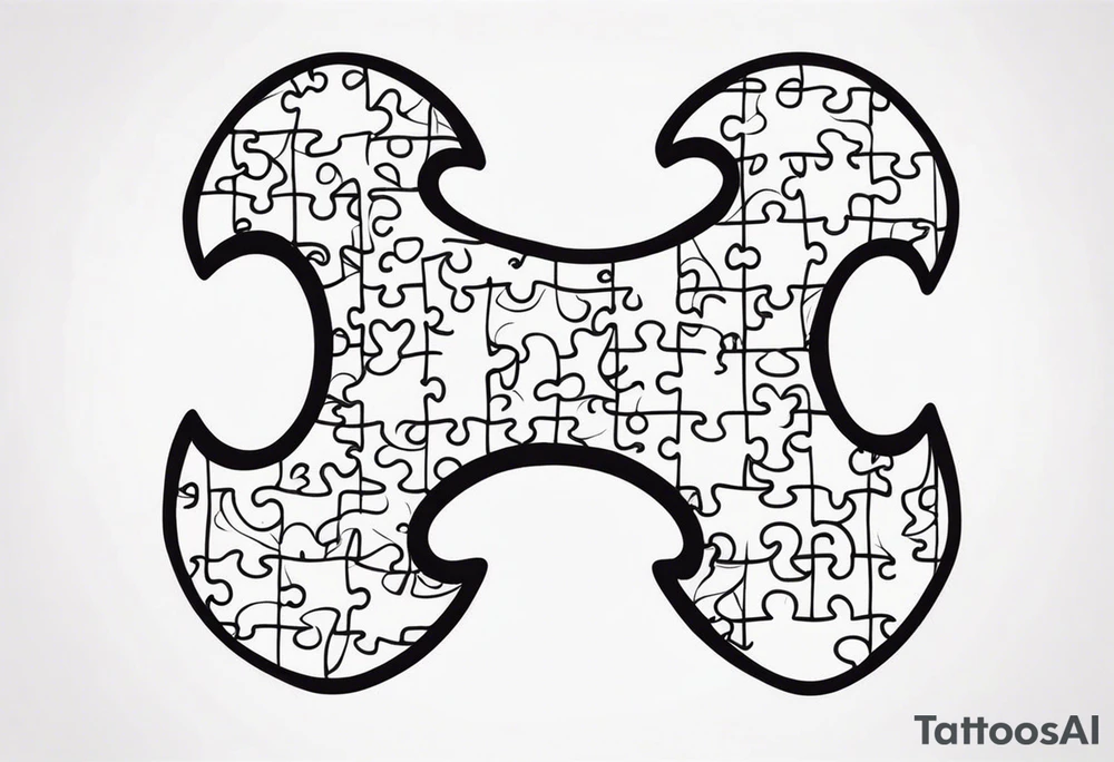 Autism puzzle piece tattoo idea