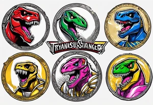 mighty morphin power rangers
tyrannosaurus coin
Christopher tattoo idea