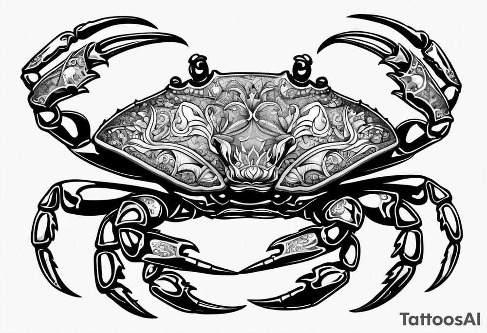 Crab con  69 nelle chele tattoo idea