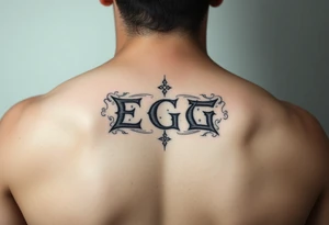 Initials ECG or Property of ECG make it look Hebrew tattoo idea