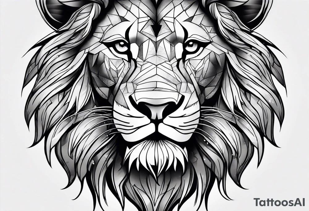Lion thigh tattoo idea