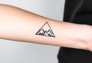 Geometric small triangle about different paths in life merge together and become stronger together tattoo idea