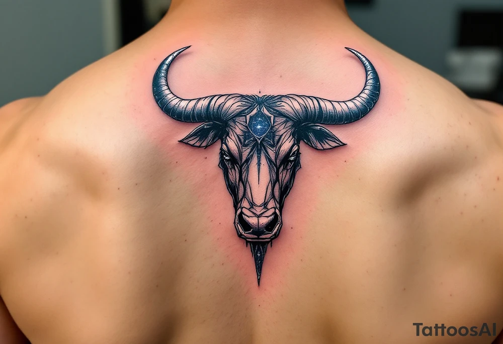 With horns dipped in silver and hooves in shadow, the Taurus constellation roams the cosmic pasture. tattoo idea