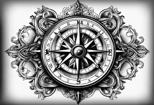 Broken Compass tattoo idea
