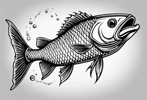 Fishing with an infinity sign tattoo idea
