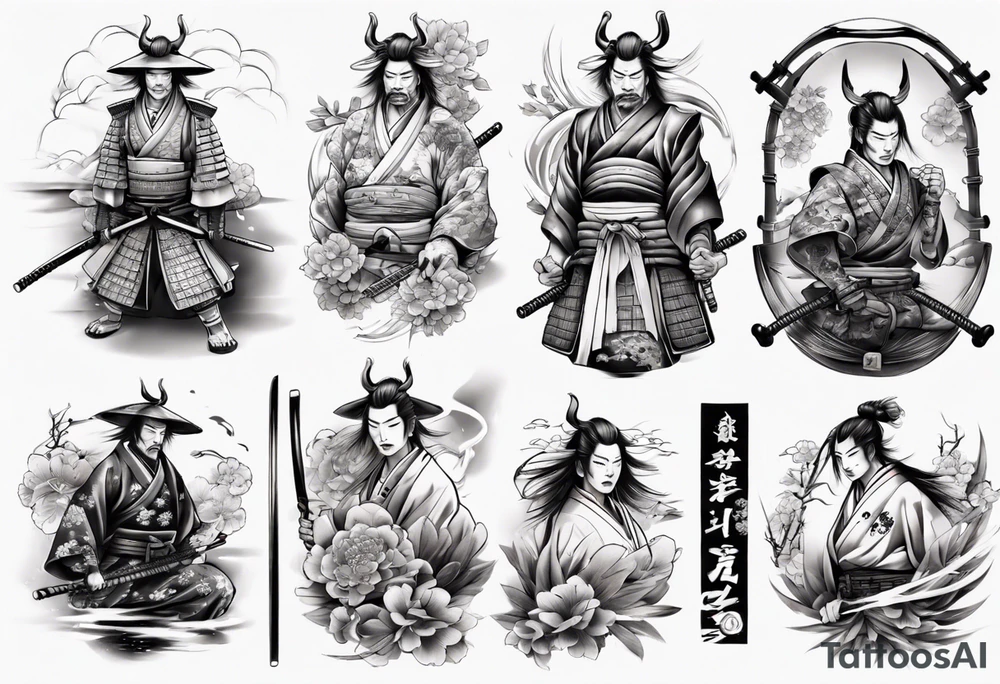 Samurai sleeve tattoo idea
