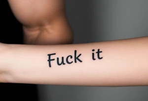 Fuck it tattoo idea