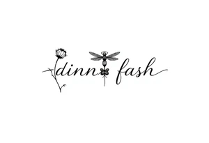 minimaliste simple for hand thistle with dragonfly text : dinna fash tattoo idea