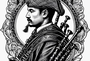 Bagpiper tattoo idea