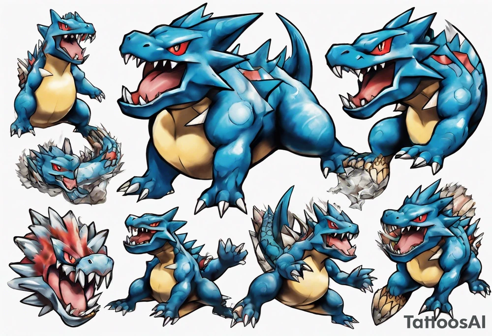 Feraligatr pokemon fierce tattoo idea