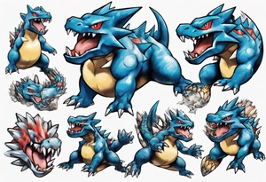 Feraligatr pokemon fierce tattoo idea