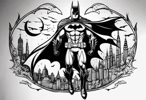 A Batman themed tattoo tattoo idea