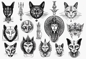 Egypt god cat tattoo idea