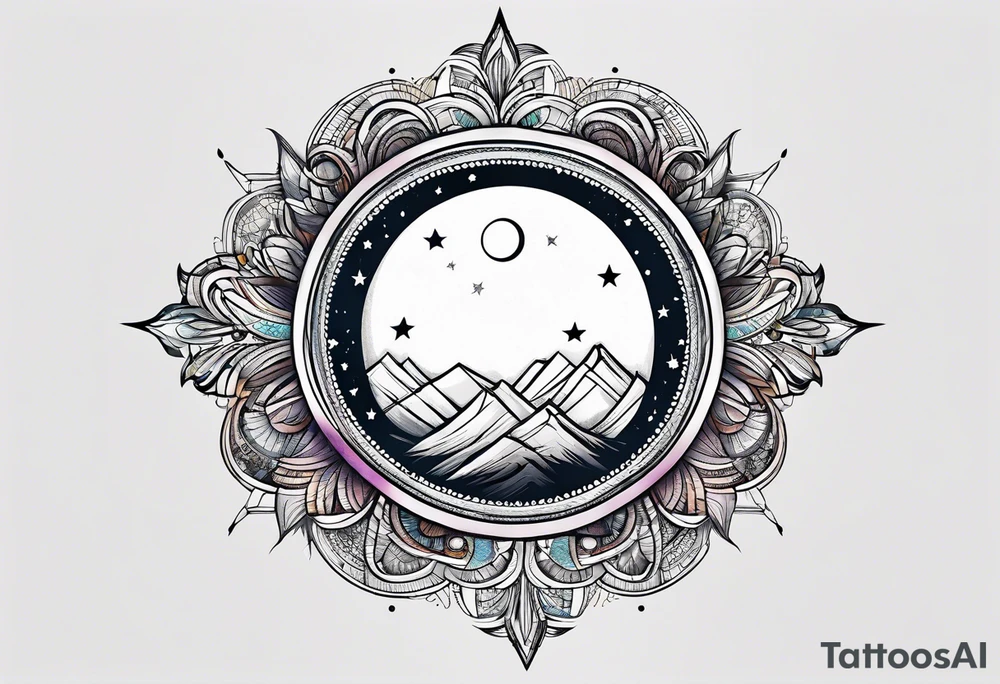 sacred moon tattoo idea